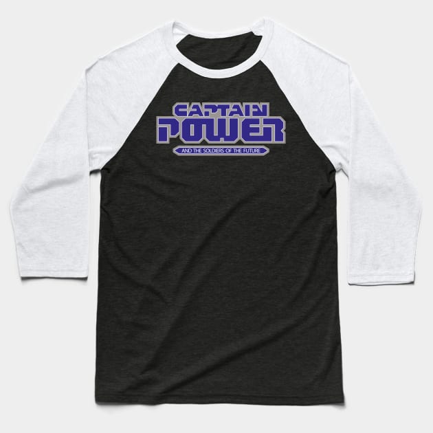 Captain Power and the Soldiers Of The Future Logo Baseball T-Shirt by MalcolmDesigns